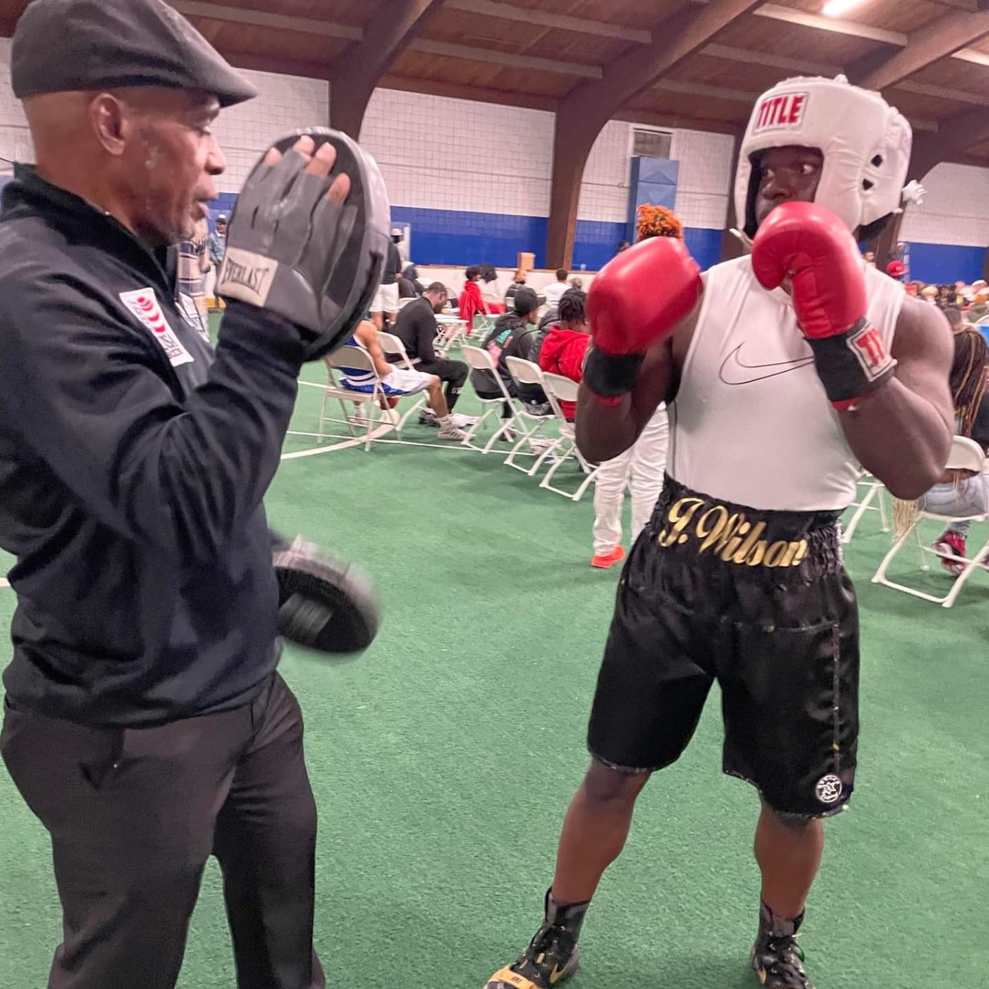 Boxing technique demonstration